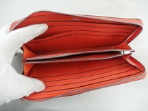 エルメス HERMES アザップロングラウンド長財布 オレンジ_画像3