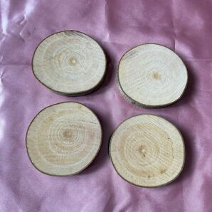② DIY 木製品　輪切り　コースター　4枚