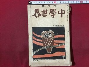 ｓ◆　難あり　大正期　中学世界　第16巻第8号　大正5年6月発行　ゴオリキイ来るの噂 他　博文館　書き込み有　当時物 / N28