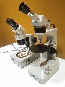 (１円スタート) NEITZ ナイツ コンタクトスコープ CL-S ＆ 新日本 マイクロスコープ RS-1 / 実態顕微鏡 ×２台 / 動作良好 A9279