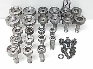 (１円スタート) コレットチャック 23本セット チャック径:28～92mm ネジ径31.5mm 重量:22kg 旋盤 ベンチレース 工作機械 A8931