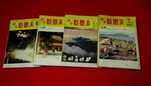 綜合時間表　九州の国鉄全線と航空・航路・バス　昭和48.1　昭和49.8　昭和52.7　昭和54.2　4冊