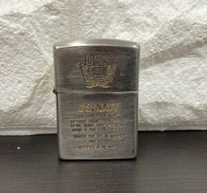 M　ZIPPO オイルライター　USN　U.S.NAVY　火花〇　SG⑤