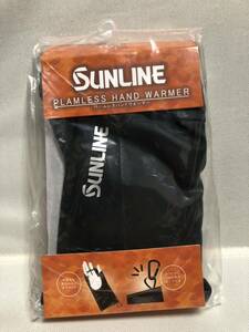 【未使用】サンライン(SUNLINE)パームレスハンドウォーマー SUG-602 ブラック　サイズL 手袋　防寒　フィッシング　釣り