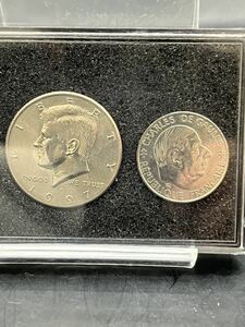 フランス共和国 第五共和政30周年記念 1Franc 1フラン記念硬貨・コイン 184、ケネディ1997ハーフダラー