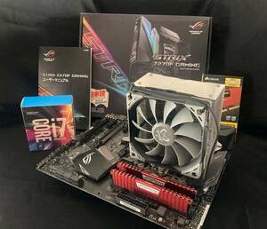 CPU Core-i7-7700k　マザーボード ASUS ROG STRIX Z270F GAMING　CPUクーラー 虎徹MKⅡ　CORSAIR DDR4 メモリ 16GB×2枚 4点セット