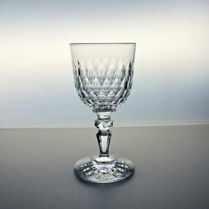 【1円 訳あり】オールド バカラ ワイン グラス 1客 BACCARAT リーフカット プリズムカット H10.4㎝ ポートワイングラス アンティーク レア