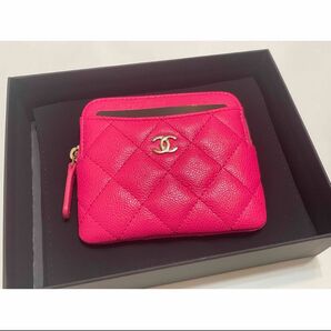 CHANEL シャネル ミニ財布 ココマーク マトラッセ ピンク ウォレット クルーズ 24C ココマーク 新品 未使用 限定