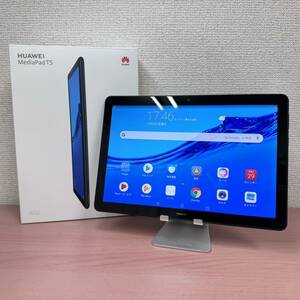 【美品】HUAWEI MediaPad T5 10.1インチ Androidタブレット 16GB ブラック フルHD 中古