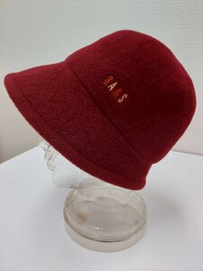 DAKS LONDON ダックスロンドン　レディースハット　帽子　M〜S 57.5センチ〜56センチ ボルドー新品同様　ワインレッド