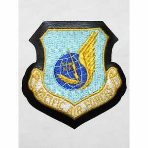 米空軍・太平洋空軍（PACAF／改編前）大判レザーベースパッチ・レザージャケット用？・デッドストック/未使用品・即決／米軍放出品