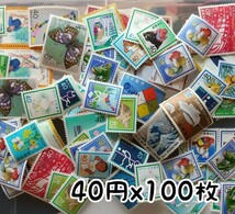 40円切手x100枚(85%)_画像1