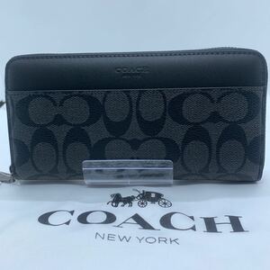 新品未使用　COACHコーチ長財布シグネチャー　メンズF58112