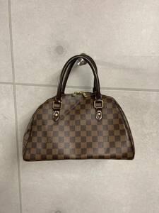 １円スタート！ルイヴィトン　LOUISVUITTON　ダミエ　リベラ　ミニボストン　バッグ　