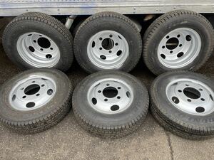 スタッドレス　深溝　195/85R16 (114/112L LT) ダンロップ　LT03 2017年製　TFAB TFAC 16X5.5K ダイナ　デュトロ　再塗装済み　6本値段