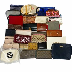 1円スタート　Louis vuitton ヴィトン/GUCCI グッチ/Burberry バーバリー/ディオール/コーチ等　ブランド　財布　大量　まとめ売り 