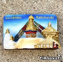 ☆新品☆【ネパール】カトマンズ スワヤンブナート　スーベニア マグネット　お土産 コレクション　Nepal_画像1