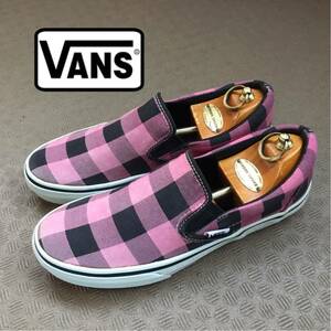 ☆【 VANS 】★ ブロックチェック スリッポン スニーカー★サイズ25.5