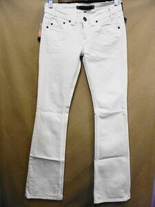 s22 定価￥21,840 アメリカ製 未使用 YANUK ヤヌーク ジーンズ size26 ブーツカット フレア ローライズ デニム ダメージ加工 アウトレット