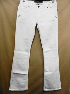 s23 定価￥21,840 アメリカ製 未使用 YANUK ヤヌーク ジーンズ size28 ブーツカット フレア ローライズ デニム ダメージ加工 アウトレット