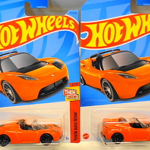 Hotwheels テスラ ロードスター ホットウィール ミニカー 2台セットの画像1