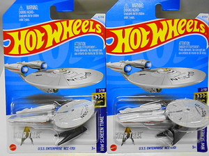 Hotwheels スタートレック U.S.S. エンタープライズ NCC-1701 ホットウィール ミニカー 2台セット 