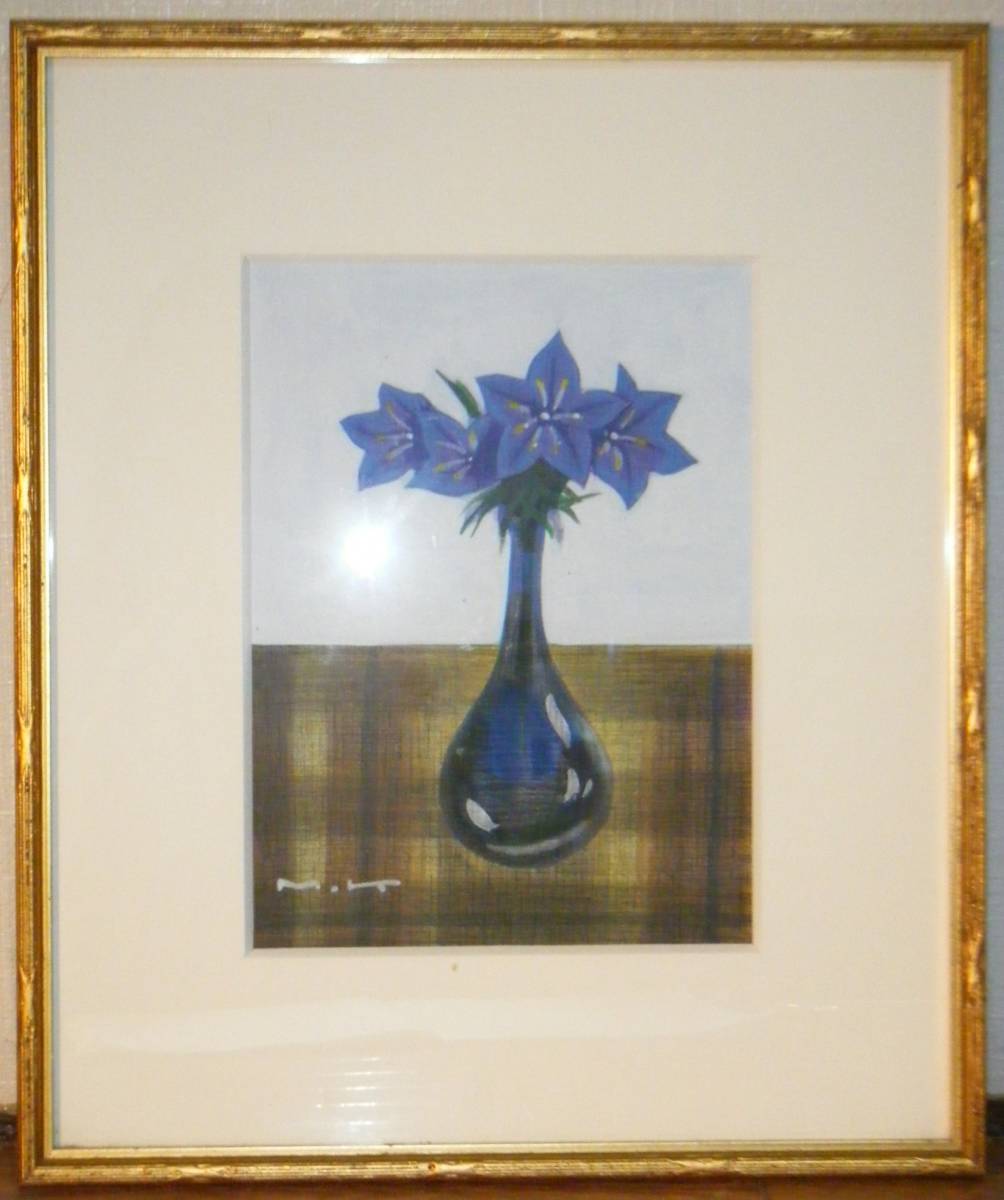 [Authentic work] Painting Masahide Kobayashi Watercolor colored pencil Glass vessel Many solo exhibitions Masterpiece P46, painting, watercolor, still life painting