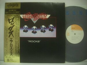 ■ 帯付 LP 　エアロスミス / ロックス バックインザサドル 地下室のドブねずみ AEROSMITH ROCKS 1976年 25AP-78 ◇r51214