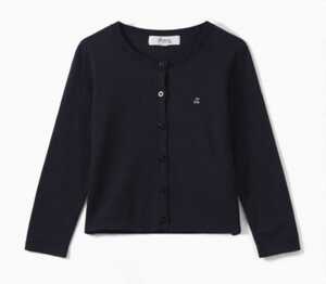 *Bonpoint*6A(115) Cherry cardigan navy one Point new goods Bonpoint silver Cherry navy blue cardigan! interview presentation 