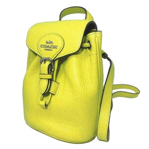 コーチ COACH アメリア レザー コンバーチブル 2WAY バックパック ボディバッグ CL408 SVMBX(BRIGHT YELLOW) アウトレット レディース 