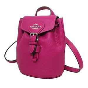 コーチ COACH アメリア レザー コンバーチブル 2WAY バックパック ボディバッグ CL408 SVAJN(SV/CERISE) アウトレット レディース 