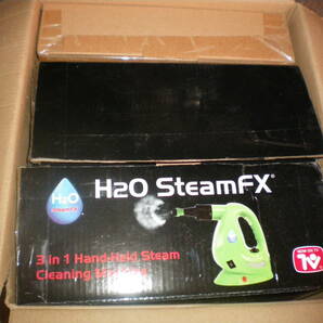 未使用品 H2O SteamFX ハンディスチーマー テレビでおなじみ スチームクリーナー 高圧洗浄 洗車 掃除 替えモップ付き 80サイズ発送可能の画像2