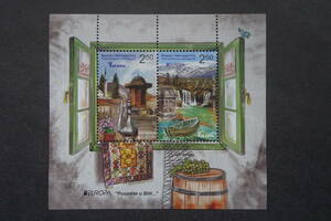 外国切手：ボスニア・ヘルツェゴビナ切手 「（2012年ヨーロッパ切手共通テーマ）観光」小型シート 未使用