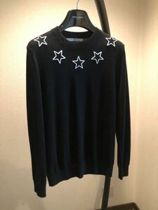 Givenchy ジバンシィ ジバンシー 黒白 スター 星 パッチ ニット 黒