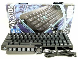 N【大関質店】 中古 キーボード ELECOM エレコム VK200C 青軸 クリッキー 65％ ゲーミングキーボード