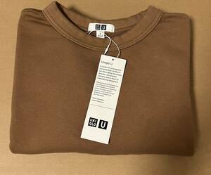 UNIQLO U ガーメントダイスウェットシャツ S ダークオレンジ メンズ ユニクロ