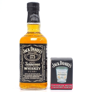 A23-2935【未開栓】JACK DANIELS ジャックダニエル Old No.7 ブラック 375ml 43％ ウイスキー オリジナルショットグラス付き