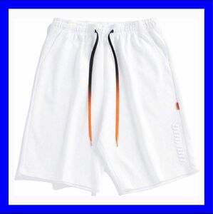 【新品･未使用】メンズ ハーフパンツ ショートパンツ 半ズボン 白 ランニング L ランニングウェア スポーツウェア