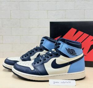 【27cm】☆希少☆Nike AirJordan1 RetroHigh ObsidianUniversityBlueナイキ エアジョーダン1 オブシディアン 555088-140検アママニエール　