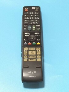 2311島52　 除菌・清掃済　SHARP AQUOS BDリモコン GA955PA　赤外線発光確認済　返金保証あり