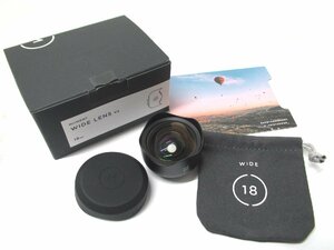 ■◆美品 MOMENT モーメント WIDE LENS V2 18mmレンズ スマホ用ワイドレンズ