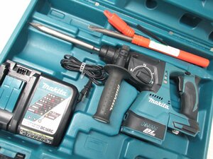 ■◆美品 makita HR244D マキタ　18Ｖ　24ｍｍ　充電式　ハンマドリル　充電器 DC18RC/ケース/チゼル付　動作品