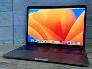 【美品♪】MacBook Pro 2017 A1708[Core i7 7660U 2.5GHz/RAM:16GB/SSD:256GB/13.3インチ]Ventura スペースグレー 動作品