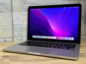 【美品♪】MacBook Pro 2015 Retina (A1502)MF843J/A[Core i7(5557U)3.1Ghz/RAM:16GB/SSD:512GB/13インチ]Moterey 動作品