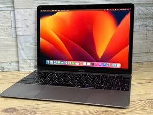 【動作OK♪】Apple MacBook(2017)Retina A1534[Core i7 7Y75 1.3GHz/RAM:16GB/SSD:512GB/12インチ/シルバー]Ventura 動作品 ※ジャンク扱い