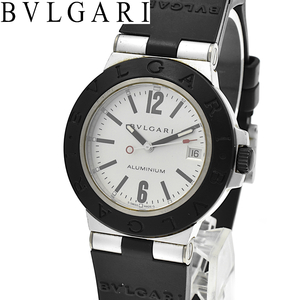 BVLGARI ブルガリ AL38TA アルミニウム 自動巻き メンズ腕時計 シルバー×ブラック【A02357】