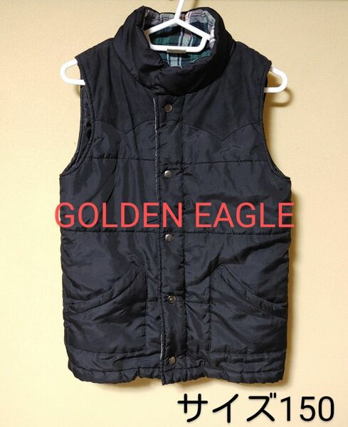 GOLDEN EAGLE＊ベストダウンジャケット・サイズ150＊ブラック系・ジップアップ＊アウター・キッズ＊男の子