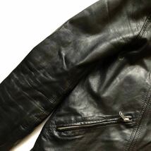 HARE ハレ レザージャケット 羊革 本革 シングルライダース ラムレザー ブラック黒 メンズ sizeMサイズ LAMB LEATHER JACKET BLACK_画像8