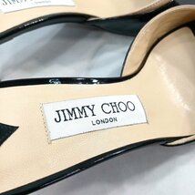 ジミーチュウ リボン トップ ヒール エナメル パテント サイズ36 1/2 ブラック＆ベージュ レディース Jimmy Choo 中古 ★_画像6