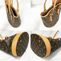 ルイヴィトン モノグラム バケットPM M42238 トート ハンドバッグ ミニバケツ ポーチ付き レディース 中古 LOUIS VUITTON ＋_画像6